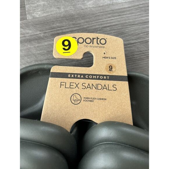 Sporto Men’s Green Slides Comfort Sandals Size 9 NWT Cushion - Picture 4 of 5